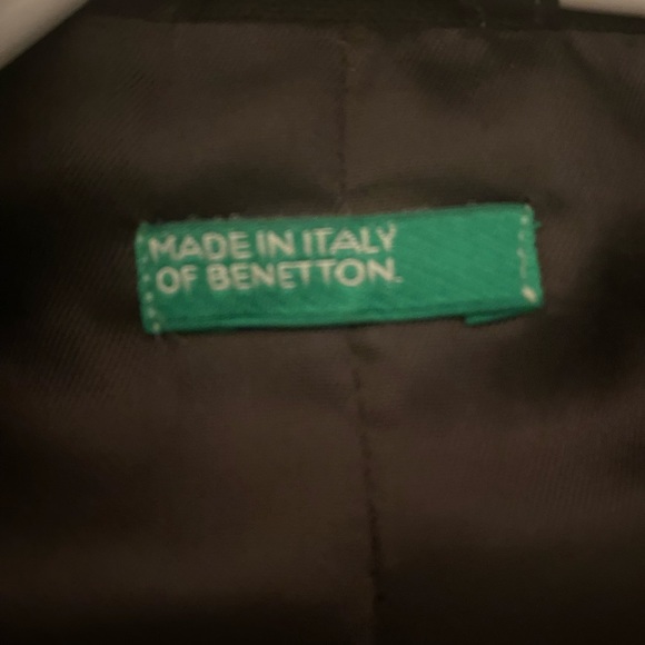 Brown wool Benetton blazer size 40 - Picture 2 of 4